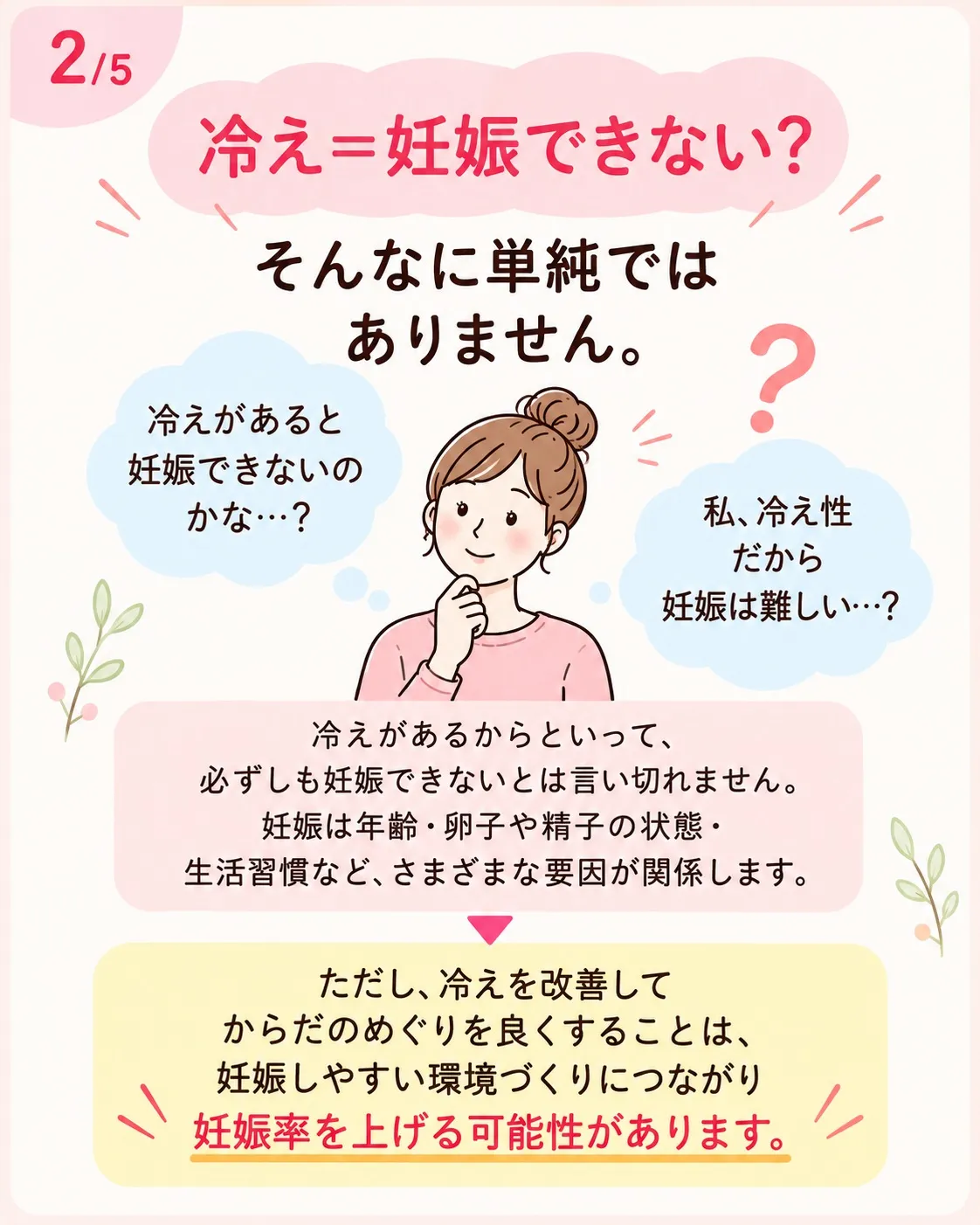 手足が冷たいから妊娠しにくいのかな…と不安になる方は少なくあ...